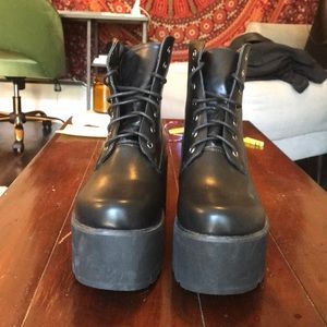 Pretty little thing black platforms